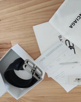 Pasek firmowy męski, damski, skóra Balenciaga