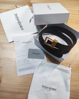 Pasek firmowy męski, damski, skóra YSL