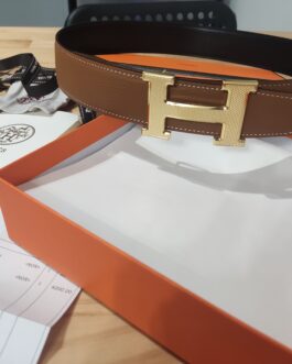 Pasek firmowy dwustronny męski, damski, skóra Hermes