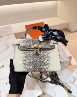 Torebka damska elegancka Hermes Kelly mini, skora