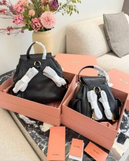 Torebka plecak Miu Miu damska torba, skóra