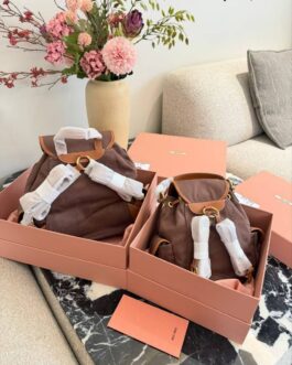 Torebka plecak Miu Miu damska torba, skóra