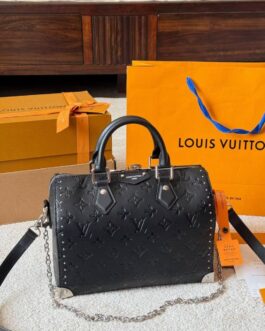 Torebka Louis Vuitton speedy trunk damska torba, skóra
