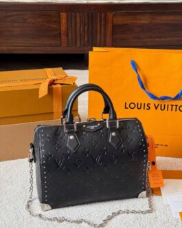 Torebka Louis Vuitton speedy trunk damska torba, skóra