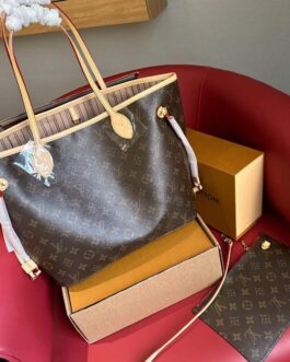 Louis Vuitton Neverfull Torebka damska torba, skóra od reki