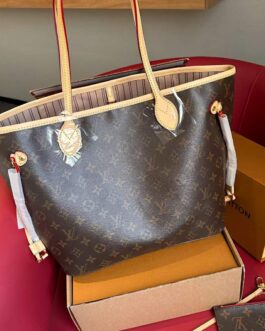 Louis Vuitton Neverfull Torebka damska torba, skóra od reki