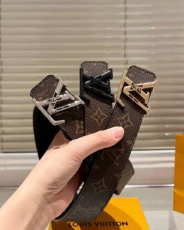 Pasek firmowy męski, damski, skóra Louis Vuitton