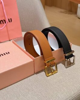 Pasek firmowy męski, damski, skóra Miu Miu