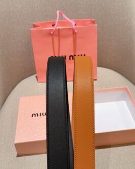Pasek firmowy męski, damski, skóra Miu Miu