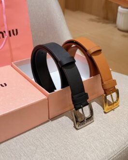 Pasek firmowy męski, damski, skóra Miu Miu