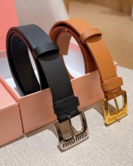 Pasek firmowy męski, damski, skóra Miu Miu