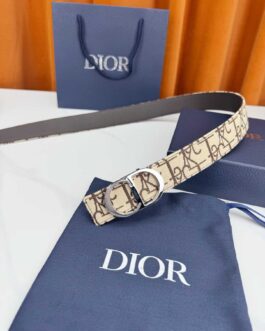 Pasek firmowy męski, damski, skóra Dior