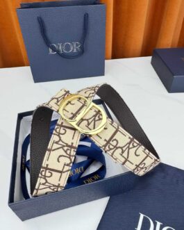 Pasek firmowy męski, damski, skóra Dior