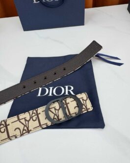 Pasek firmowy męski, damski, skóra Dior