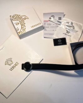 Versace Pasek firmowy męski, damski, skóra (