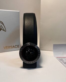 Versace Pasek firmowy męski, damski, skóra (