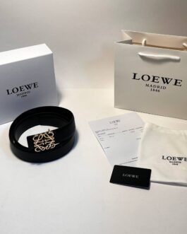 Pasek firmowy męski, damski, skóra Loewe