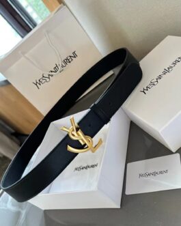 Pasek firmowy męski, damski, skóra YSL