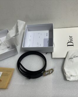 Pasek firmowy damski, meski, skóra Dior