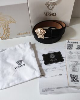 Pasek firmowy damski, meski, skóra Versace