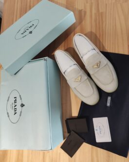 Prada mokasyny, espadryle baleriny, skora