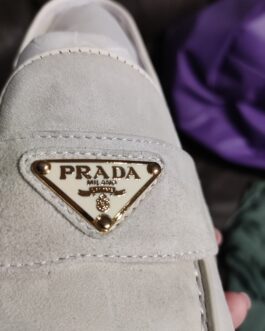 Prada mokasyny, espadryle baleriny, skora