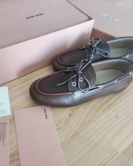 Miu Miu mokasyny, espadryle baleriny, skora