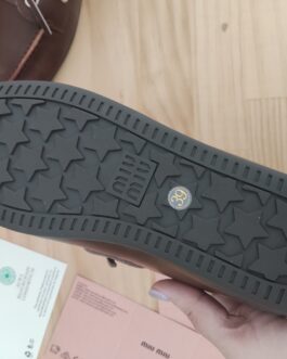 Miu Miu mokasyny, espadryle baleriny, skora