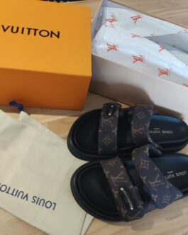Louis Vuitton Buty, sandaly klapki, skora
