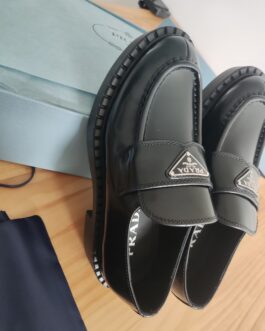 Prada Buty damskie mokasyny, espadryle skóra