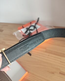 Pasek firmowy dwustronny damski, skóra Hermes od reki