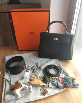 Torebka damska elegancka Hermes Kelly, skora