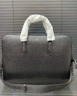 Skorzana męska torba aktówka Mont Blanc, skóra