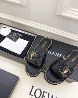 Chanel Buty, sandaly klapki, skora