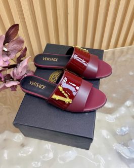 Versace Buty, sandaly klapki, skora