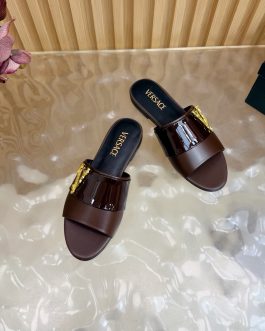 Versace Buty, sandaly klapki, skora