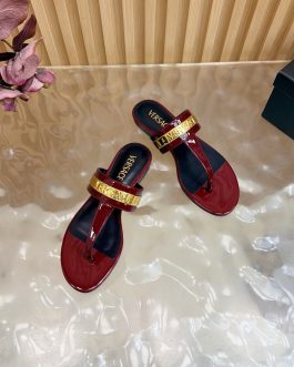 Versace Buty, sandaly klapki, skora