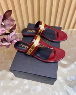 Versace Buty, sandaly klapki, skora