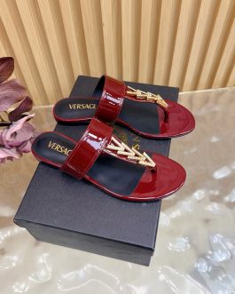 Versace Buty, sandaly klapki, skora