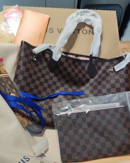 Torebka damska elegancka Louis Vuitton neverfull, skora