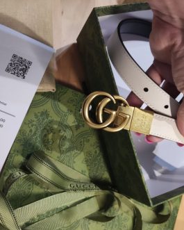 Pasek firmowy męski, damski, skóra Gucci