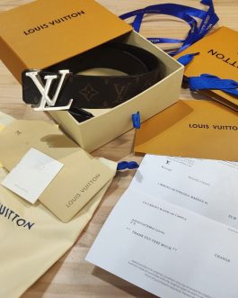 Pasek firmowy męski, damski, skóra Louis Vuitton