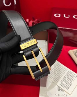Pasek firmowy męski, damski, skóra Gucci
