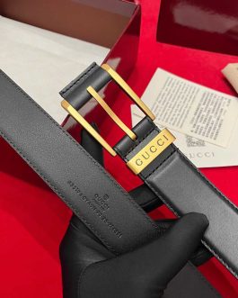 Pasek firmowy męski, damski, skóra Gucci