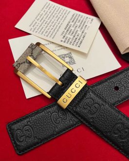 Pasek firmowy męski, damski, skóra Gucci