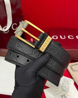 Pasek firmowy męski, damski, skóra Gucci