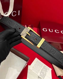 Pasek firmowy męski, damski, skóra Gucci