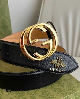 Pasek firmowy męski, damski, skóra Gucci