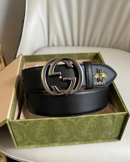 Pasek firmowy męski, damski, skóra Gucci