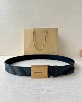 Pasek firmowy męski, damski, skóra Burberry